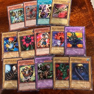 1996 Yu-Gi-Oh Cards Lot of 14 Cards in Played Condition Collector Cards 🃏